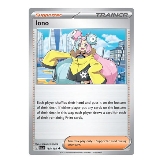 Iono - 185/193 (PAL) #185/193 Uncommon SV02: Paldea Evolved Pokemon: 2023