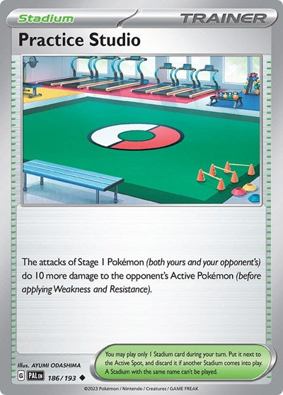 Practice Studio (PAL) #186/193 Uncommon (Reverse Holofoil Lightly Played) SV02: Paldea Evolved Pokemon: 2023