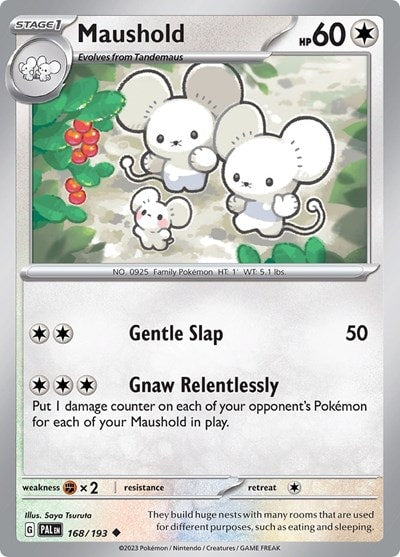 Maushold (PAL) #168/193 Uncommon (Near Mint) SV02: Paldea Evolved Pokemon: 2023