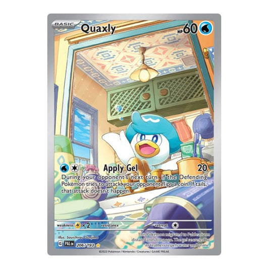 Quaxly - 206/193 (PAL) #206/193 Illustration Rare (Holofoil Near Mint) SV02: Paldea Evolved Pokemon: 2023