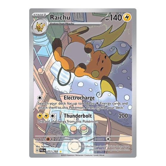 Raichu 211 193 (PAL) #211/193 Illustration Rare (Holofoil Near Mint) SV02: Paldea Evolved Pokemon: 2023