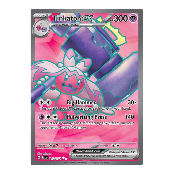 Tinkaton ex 240 193 (PAL) #240/193 Ultra Rare (Holofoil Near Mint) SV02: Paldea Evolved Pokemon: 2023