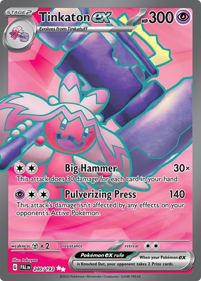 Tinkaton ex 240 193 (PAL) #240/193 Ultra Rare (Holofoil Near Mint) SV02: Paldea Evolved Pokemon: 2023