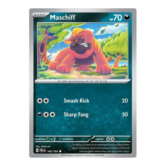 Maschiff - 142/193 (PAL) #142/193 Common (Near Mint) SV02: Paldea Evolved Pokemon: 2023