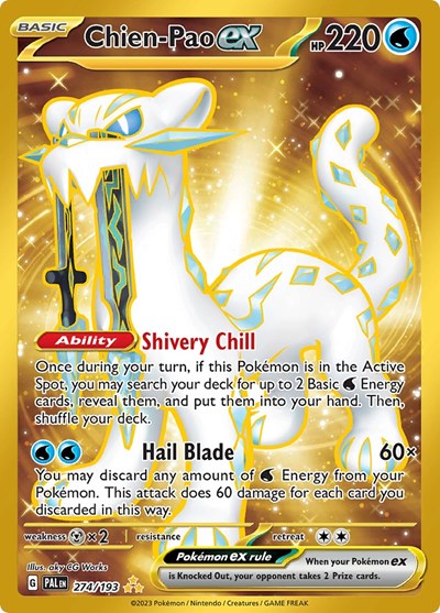 Chien Pao ex 274 193 (PAL) #274/193 Hyper Rare (Holofoil Near Mint) SV02: Paldea Evolved Pokemon: 2023