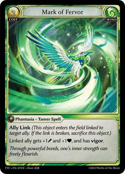 Mark of Fervor (FTC) #078 Common (Lightly Played) Fractured Crown Grand Archive TCG: 2023