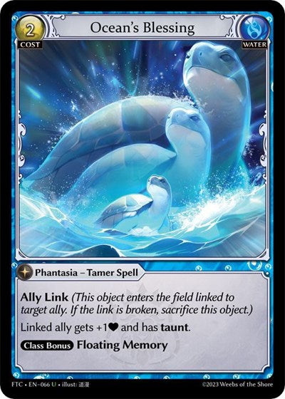 Ocean's Blessing (FTC) #066 Uncommon (Lightly Played) Fractured Crown Grand Archive TCG: 2023
