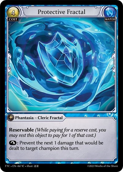 Protective Fractal (FTC) #067 Common (Lightly Played) Fractured Crown Grand Archive TCG: 2023