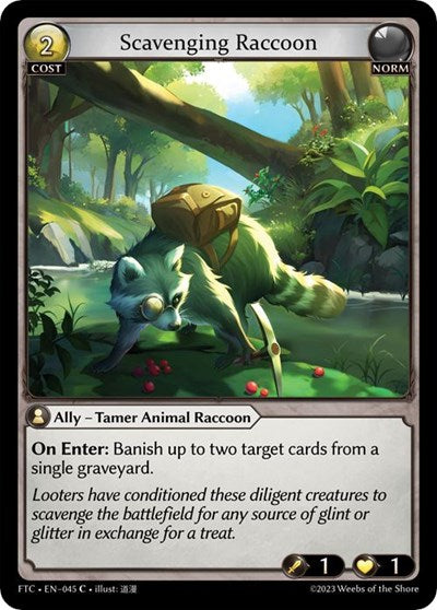Scavenging Raccoon (FTC) #045 Common (Lightly Played) Fractured Crown Grand Archive TCG: 2023