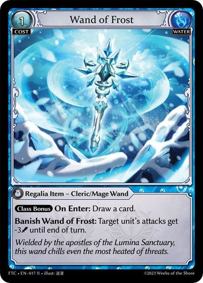 Wand of Frost (FTC) #017 Rare (Lightly Played) Fractured Crown Grand Archive TCG: 2023