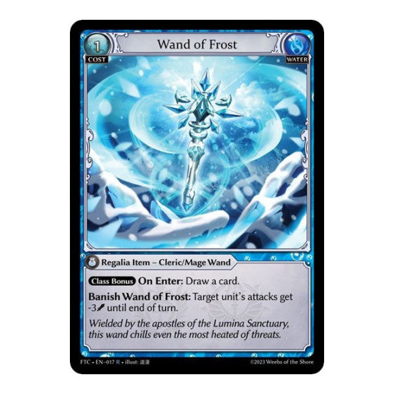 Wand of Frost (FTC) #017 Rare (Lightly Played) Fractured Crown Grand Archive TCG: 2023