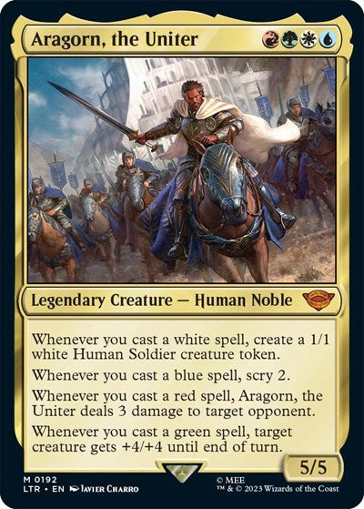 Aragorn the Uniter (LTR) #192 Mythic Rare (Near Mint) Universes Beyond: The Lord of the Rings: Tales of Middle-earth Magic: The Gathering: 2023