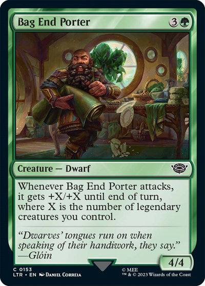 Bag End Porter (LTR) #153 Common (Lightly Played) Universes Beyond: The Lord of the Rings: Tales of Middle-earth Magic: The Gathering: 2023