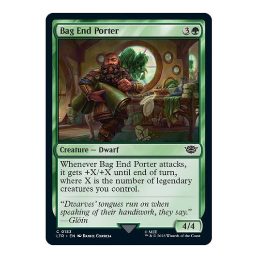 Bag End Porter (LTR) #153 Common (Lightly Played) Universes Beyond: The Lord of the Rings: Tales of Middle-earth Magic: The Gathering: 2023