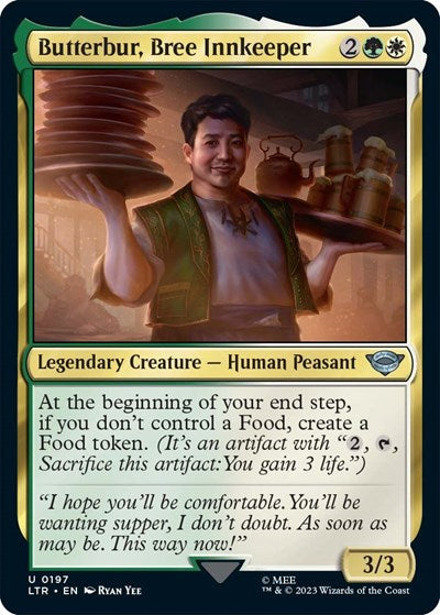 Butterbur Bree Innkeeper (LTR) #197 Uncommon (Lightly Played) Universes Beyond: The Lord of the Rings: Tales of Middle-earth Magic: The Gathering: 2023