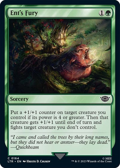Ents Fury (LTR) #164 Common (Lightly Played) Universes Beyond: The Lord of the Rings: Tales of Middle-earth Magic: 2023