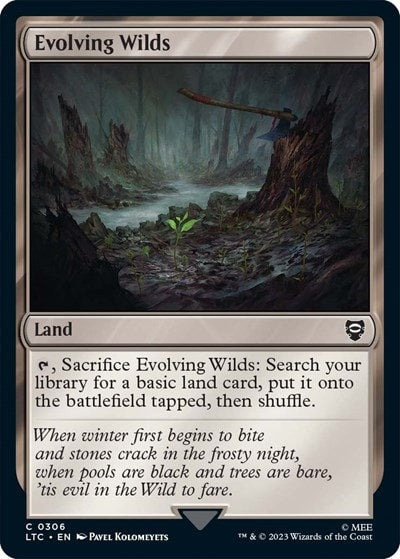 Evolving Wilds (LTC) #306 Common (Lightly Played) Commander: The Lord of the Rings: Tales of Middle-earth Magic: The Gathering: 2023