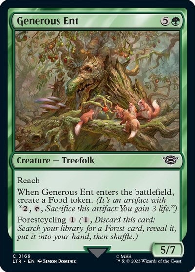 Generous Ent (LTR) #169 Common (Lightly Played) Universes Beyond: The Lord of the Rings: Tales of Middle-earth Magic: The Gathering: 2023