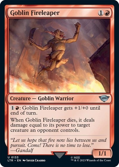 Goblin Fireleaper (LTR) #133 Uncommon (Lightly Played) Universes Beyond: The Lord of the Rings: Tales of Middle-earth Magic: The Gathering: 2023
