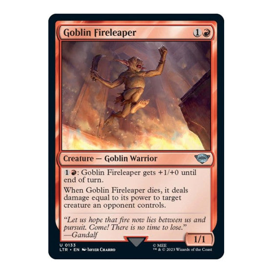 Goblin Fireleaper (LTR) #133 Uncommon Universes Beyond: The Lord of the Rings: Tales of Middle-earth Magic: The Gathering: 2023