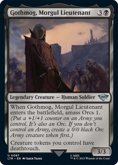 Gothmog Morgul Lieutenant (LTR) #87 Uncommon (Lightly Played) Universes Beyond: The Lord of the Rings: Tales of Middle-earth Magic: The Gathering: 2023
