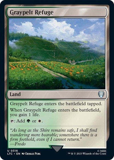Graypelt Refuge (LTC) #316 Uncommon (Lightly Played) Commander: The Lord of the Rings: Tales of Middle-earth Magic: The Gathering: 2023
