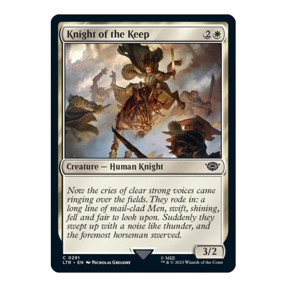 Knight of the Keep (LTR) #291 Common (Lightly Played) Universes Beyond: The Lord of the Rings: Tales of Middle-earth Magic: The Gathering: 2023