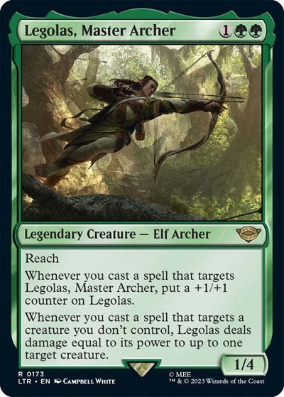 Legolas Master Archer (LTR) #173 Rare (Near Mint) Universes Beyond: The Lord of the Rings: Tales of Middle-earth Magic: The Gathering: 2023