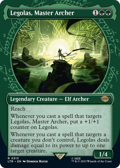 Legolas Master Archer Showcase (LTR) #313 Rare (Near Mint) Universes Beyond: The Lord of the Rings: Tales of Middle-earth Magic: The Gathering: 2023