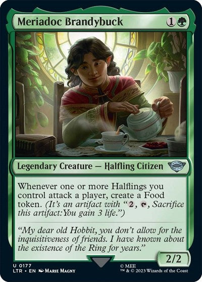 Meriadoc Brandybuck (LTR) #177 Uncommon (Lightly Played) Universes Beyond: The Lord of the Rings: Tales of Middle-earth Magic: 2023
