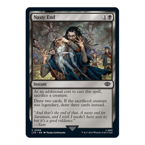 Nasty End (LTR) #99 Common (Lightly Played) Universes Beyond: The Lord of the Rings: Tales of Middle-earth Magic: The Gathering: 2023