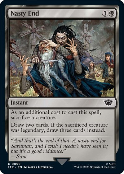 Nasty End (LTR) #99 Common (Lightly Played) Universes Beyond: The Lord of the Rings: Tales of Middle-earth Magic: 2023