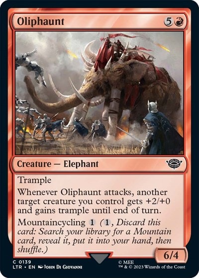 Oliphaunt (LTR) #139 Common (Lightly Played) Universes Beyond: The Lord of the Rings: Tales of Middle-earth Magic: The Gathering: 2023