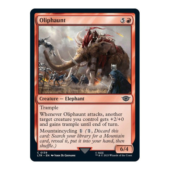 Oliphaunt (LTR) #139 Common (Lightly Played) Universes Beyond: The Lord of the Rings: Tales of Middle-earth Magic: The Gathering: 2023