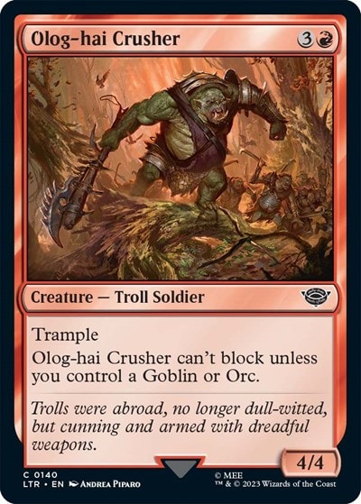 Olog Hai Crusher (LTR) #140 Common (Lightly Played) Universes Beyond: The Lord of the Rings: Tales of Middle-earth Magic: The Gathering: 2023