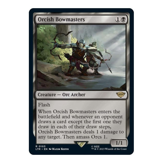 Orcish Bowmasters (LTR) #103 Rare (Foil Lightly Played) Universes Beyond: The Lord of the Rings: Tales of Middle-earth Magic: The Gathering: 2023