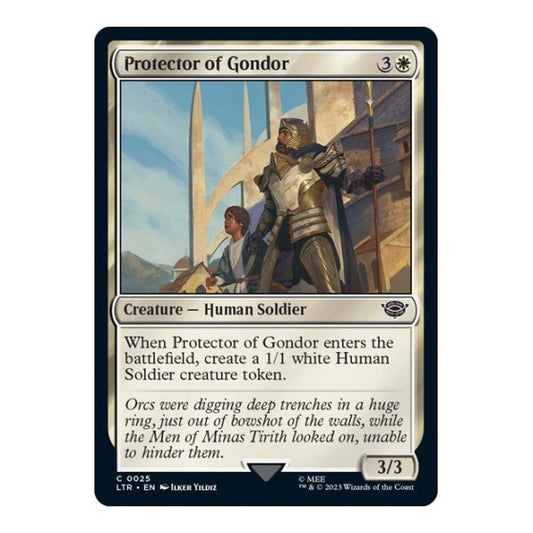 Protector of Gondor (LTR) #25 Common (Lightly Played) Universes Beyond: The Lord of the Rings: Tales of Middle-earth Magic: The Gathering: 2023
