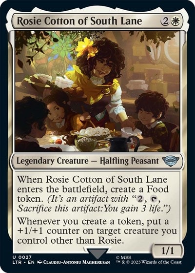 Rosie Cotton of South Lane (LTR) #27 Uncommon (Lightly Played) Universes Beyond: The Lord of the Rings: Tales of Middle-earth Magic: The Gathering: 2023