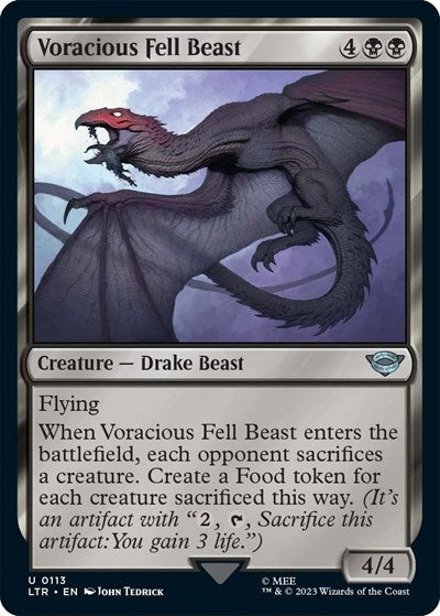 Voracious Fell Beast (LTR) #113 Uncommon (Lightly Played) Universes Beyond: The Lord of the Rings: Tales of Middle-earth Magic: 2023