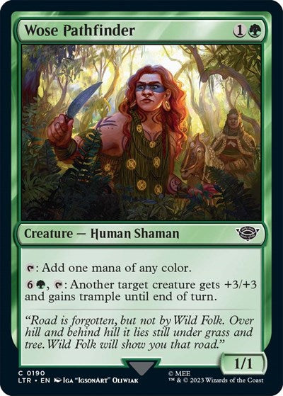 Wose Pathfinder (LTR) #190 Common (Lightly Played) Universes Beyond: The Lord of the Rings: Tales of Middle-earth Magic: The Gathering: 2023