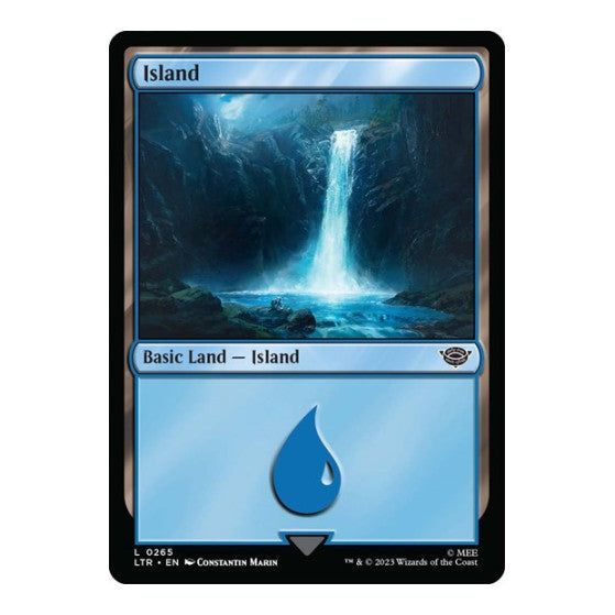 Island 0265 (LTR) #265 Land (Foil Lightly Played) Universes Beyond: The Lord of the Rings: Tales of Middle-earth Magic: The Gathering: 2023