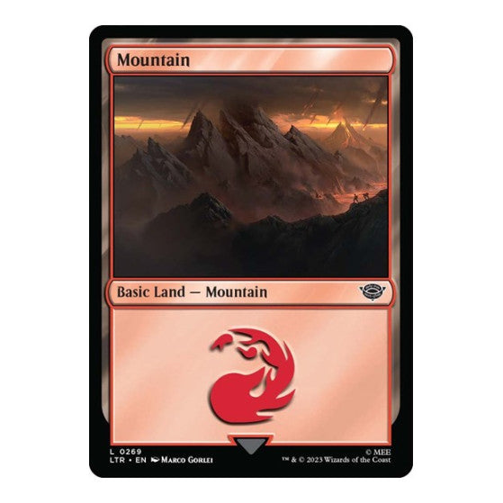 Mountain 0269 (LTR) #269 Land (Foil Lightly Played) Universes Beyond: The Lord of the Rings: Tales of Middle-earth Magic: The Gathering: 2023
