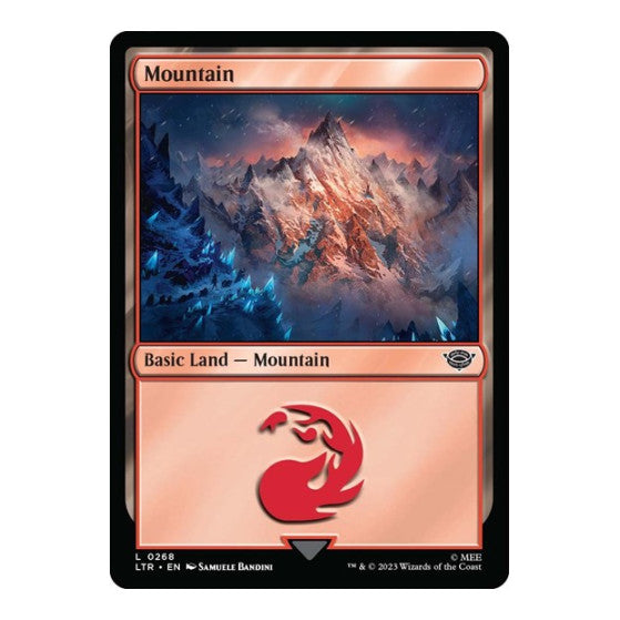 Mountain 0268 (LTR) #268 Land (Foil Lightly Played) Universes Beyond: The Lord of the Rings: Tales of Middle-earth Magic: The Gathering: 2023