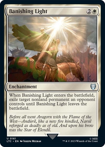 Banishing Light (LTC) #161 Uncommon (Lightly Played) Commander: The Lord of the Rings: Tales of Middle-earth Magic: The Gathering: 2023