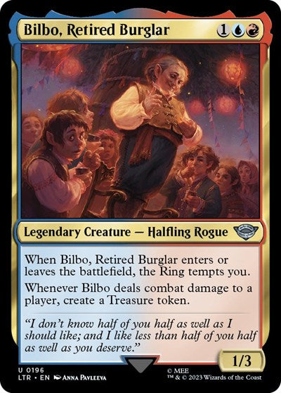 Bilbo Retired Burglar (LTR) #196 Uncommon (Lightly Played) Universes Beyond: The Lord of the Rings: Tales of Middle-earth Magic: The Gathering: 2023