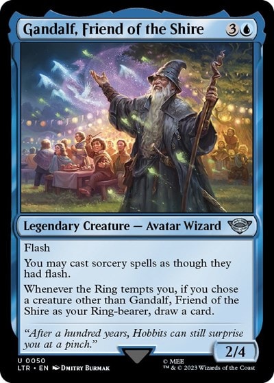 Gandalf Friend of the Shire (LTR) #50 Uncommon (Lightly Played) Universes Beyond: The Lord of the Rings: Tales of Middle-earth Magic: The Gathering: 2023