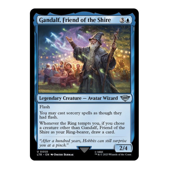 Gandalf, Friend of the Shire (LTR) #50 Uncommon (Lightly Played) Universes Beyond: The Lord of the Rings: Tales of Middle-earth Magic: The Gathering: 2023