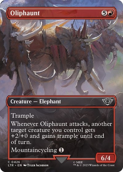 Oliphaunt Borderless (LTR) #426 Common (Lightly Played) Universes Beyond: The Lord of the Rings: Tales of Middle-earth Magic: The Gathering: 2023