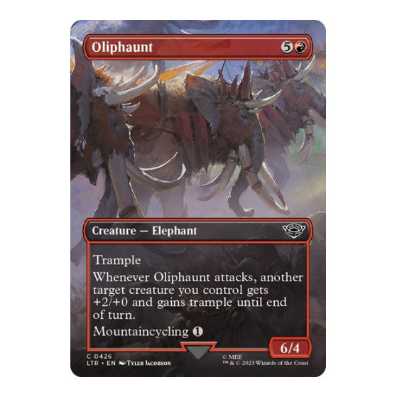 Oliphaunt (Borderless) (LTR) #426 Common Universes Beyond: The Lord of the Rings: Tales of Middle-earth Magic: The Gathering: 2023
