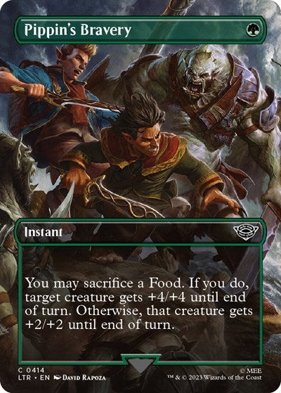Pippins Bravery Borderless (LTR) #414 Common Universes Beyond: The Lord of the Rings: Tales of Middle-earth Magic: The Gathering: 2023